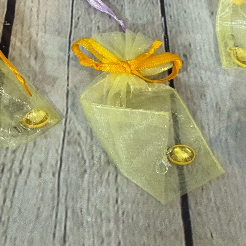 Disney Set of 6 Bracelet Charms (Green and Yellow Charms)
